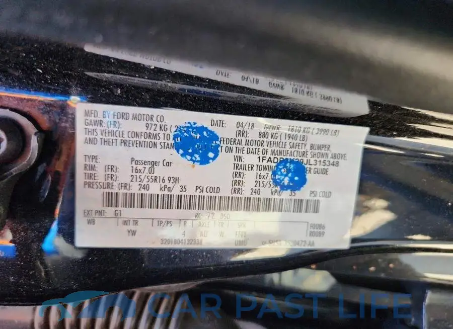 1FADP3K29JL315348# 12