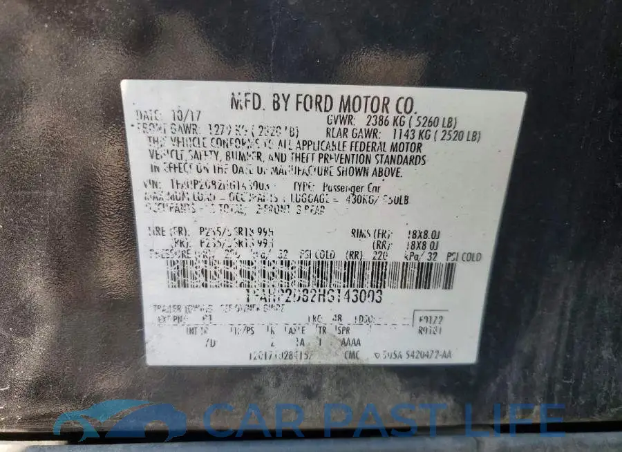 1FAHP2D82HG143003# 13