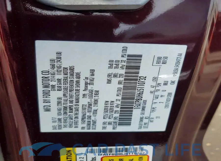 1FATP8UH6J5110732# 12