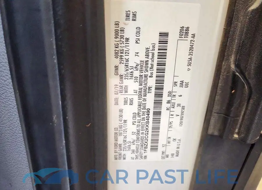 1FBZX2CG2KKB40490# 13