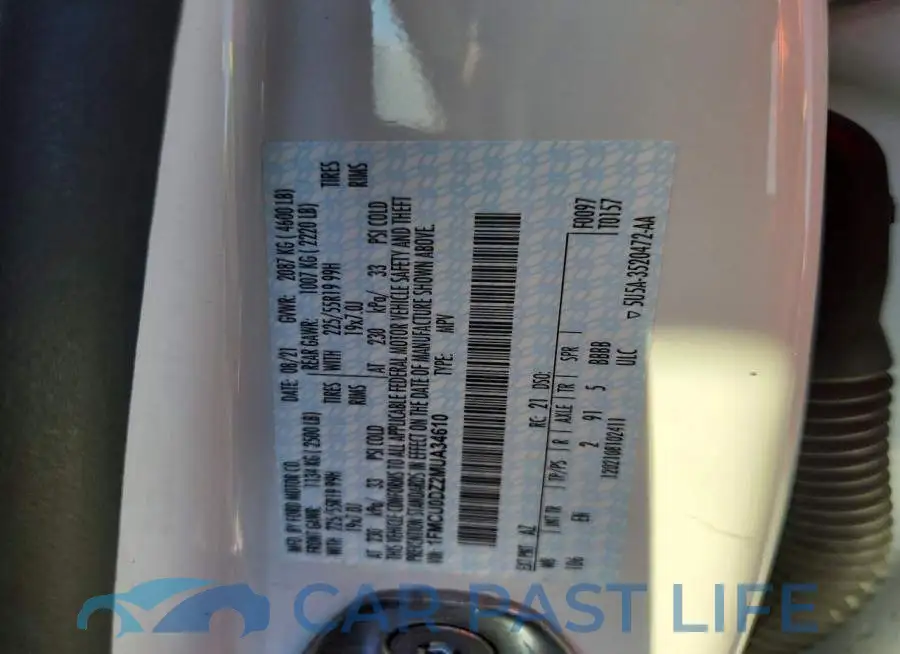 1FMCU0DZ2MUA34610# 13