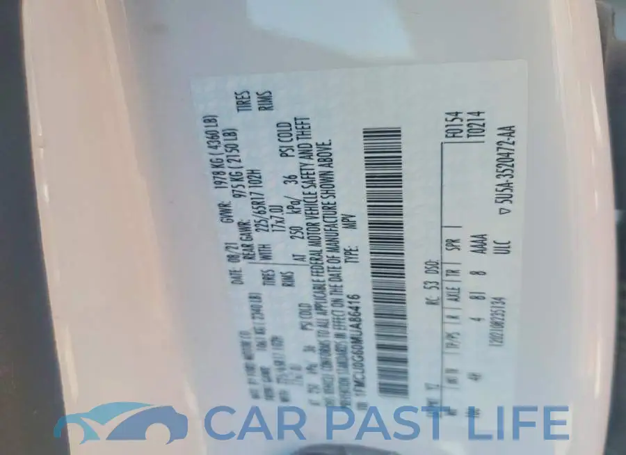 1FMCU0G60MUA86416# 13