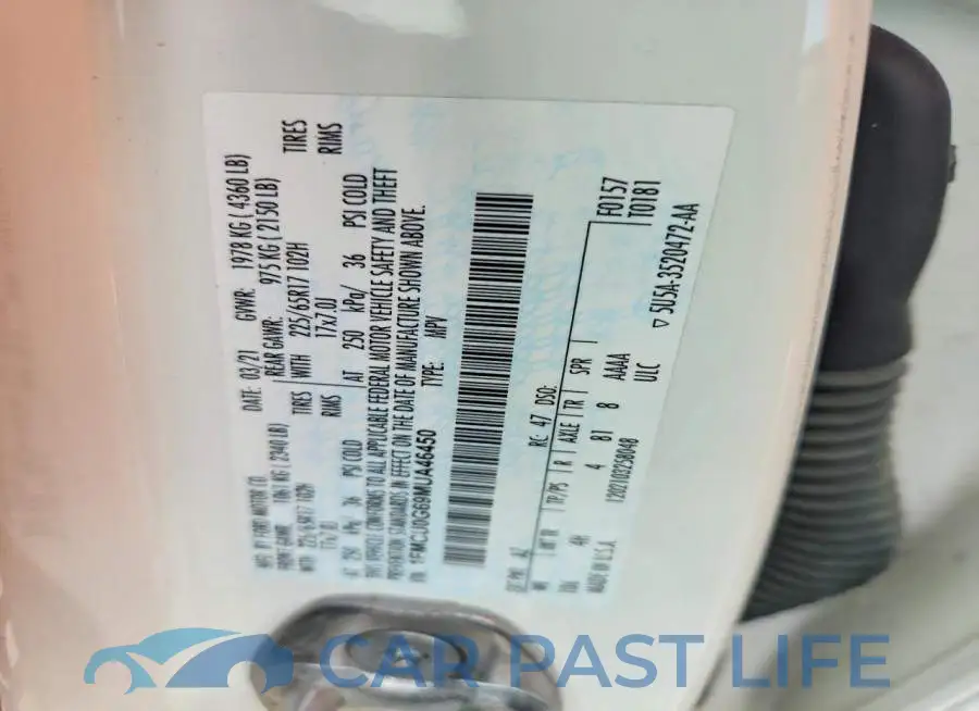 1FMCU0G69MUA46450# 14