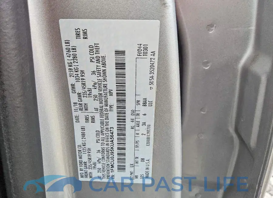 1FMCU0J95KUA56473# 13