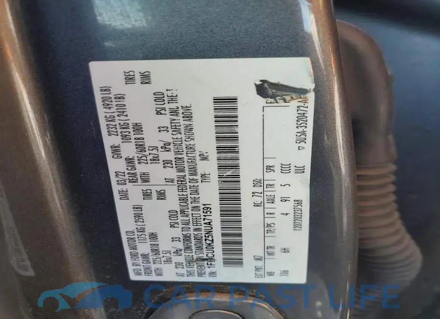 1FMCU0KZ5NUA71591# 12