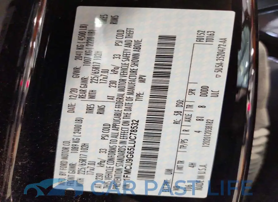1FMCU9G65LUC78532# 13
