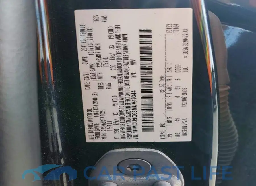 1FMCU9G68MUA49344# 13