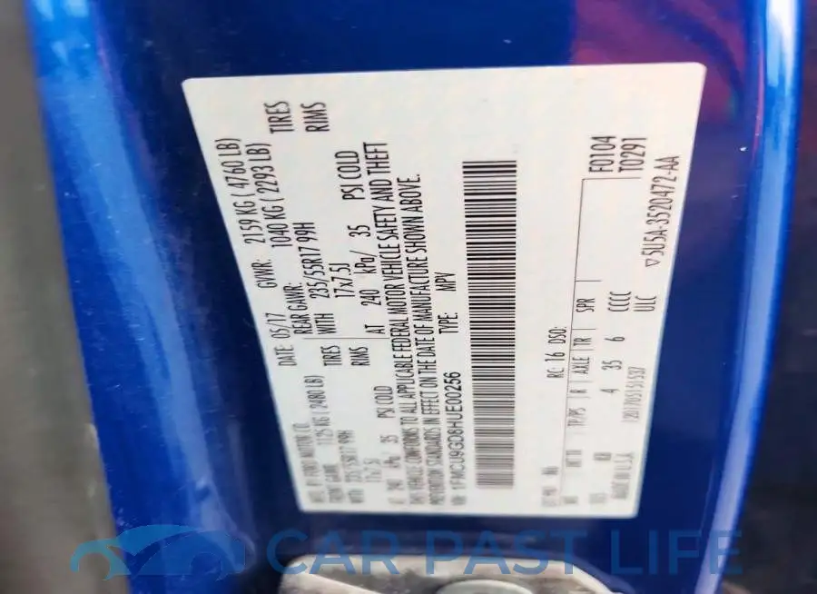1FMCU9GD8HUE00256# 13