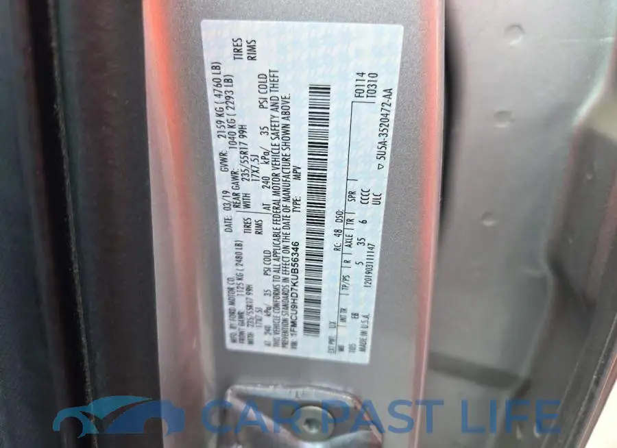 1FMCU9HD7KUB56346# 13