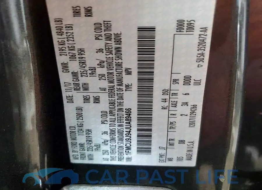 1FMCU9J94JUA89466# 13