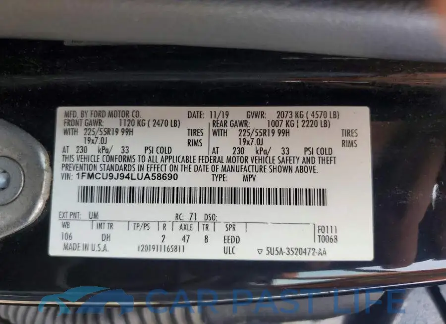 1FMCU9J94LUA58690# 13