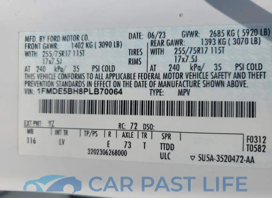 1FMDE5BH8PLB70064# 13