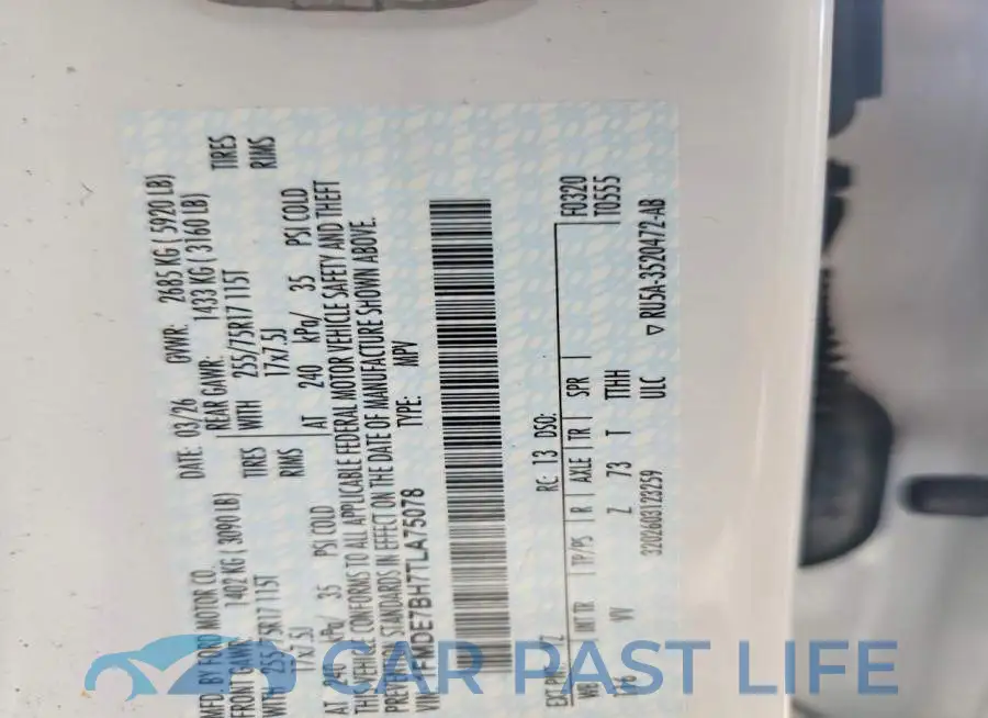 1FMDE7BH7TLA75078# 13