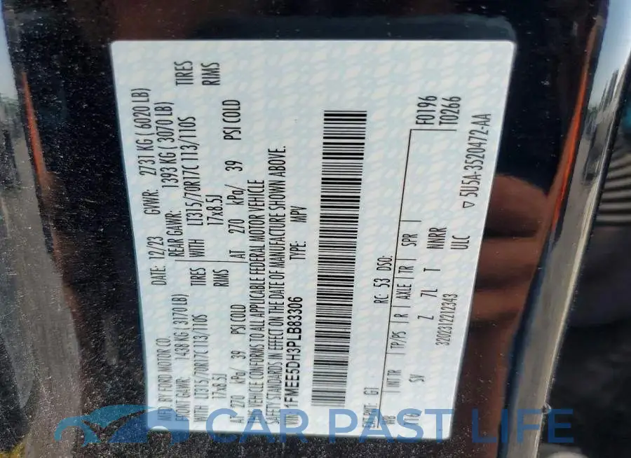 1FMEE5DH3PLB83306# 13