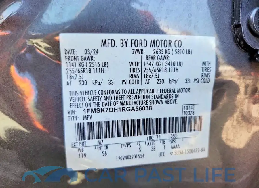 1FMSK7DH1RGA56038# 12