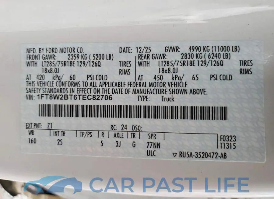 1FT8W2BT6TEC82706# 13