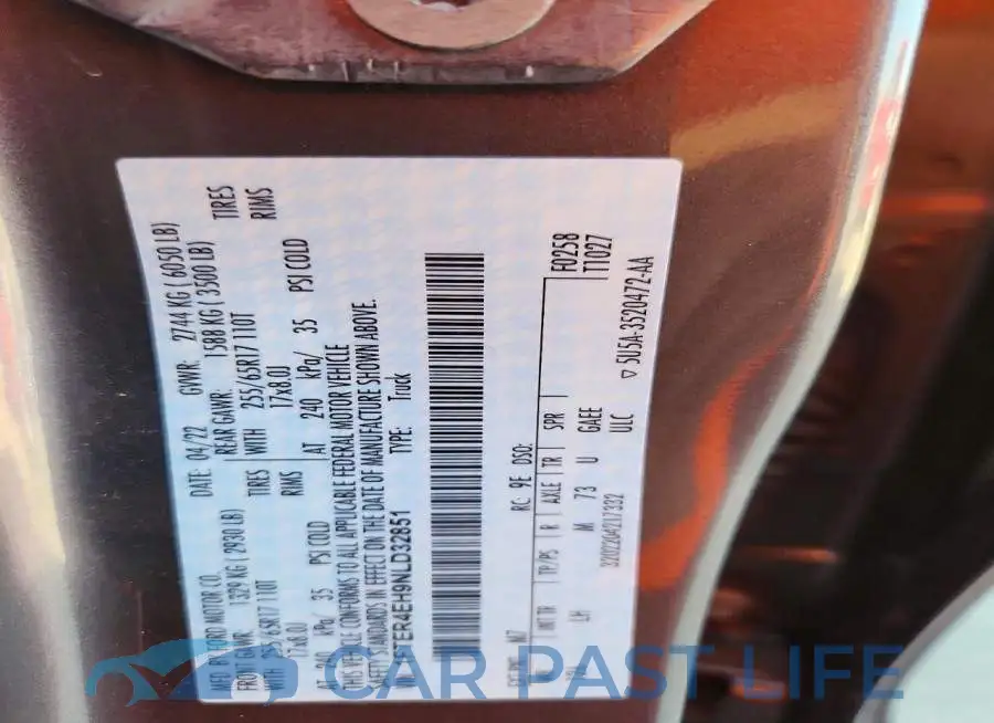 1FTER4EH9NLD32851# 12