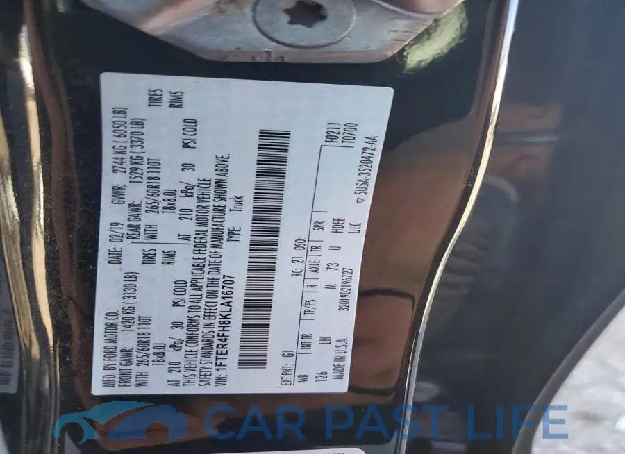1FTER4FH8KLA16707# 12