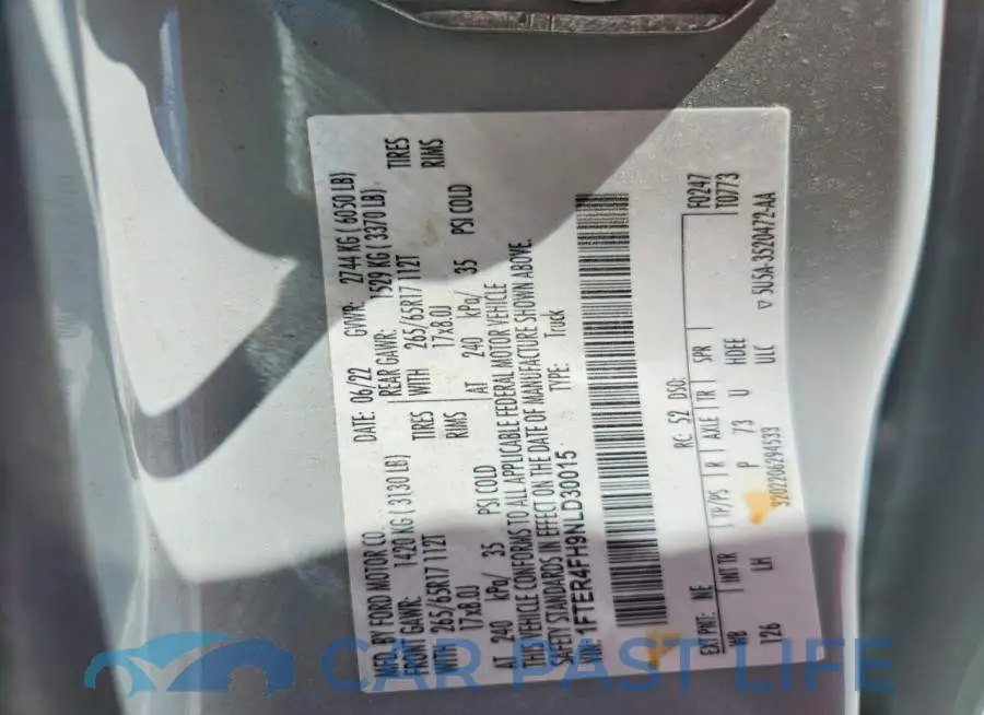 1FTER4FH9NLD30015# 12