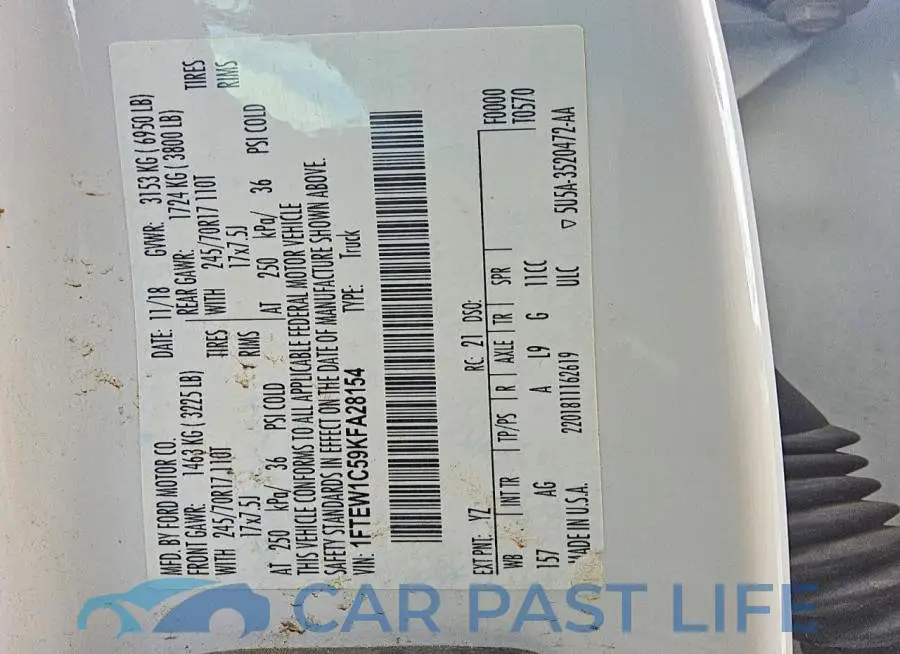 1FTEW1C59KFA28154# 12