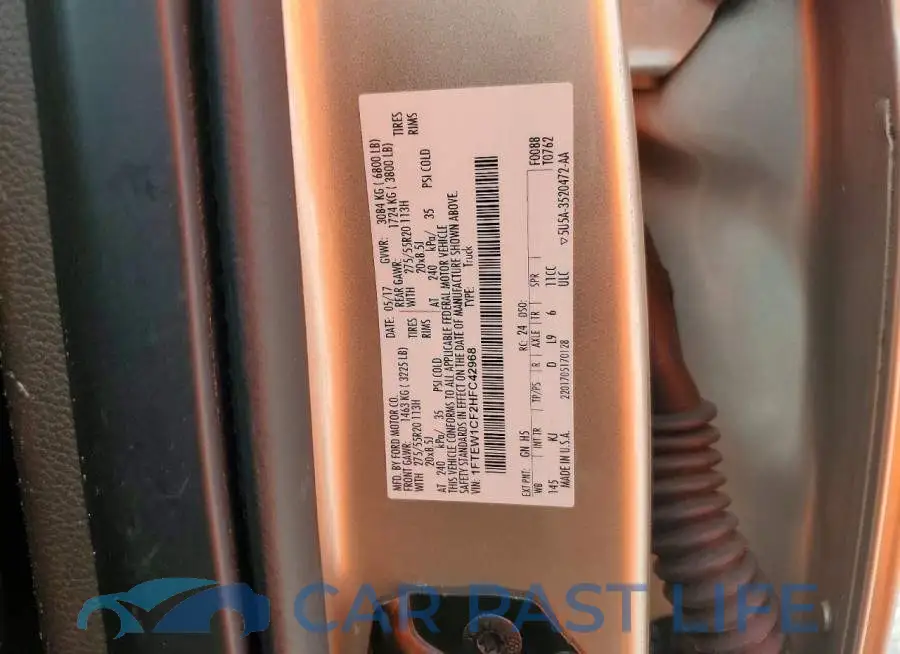 1FTEW1CF2HFC42968# 12