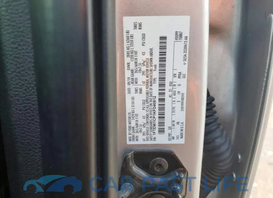 1FTEW1CP1KFD40812# 12