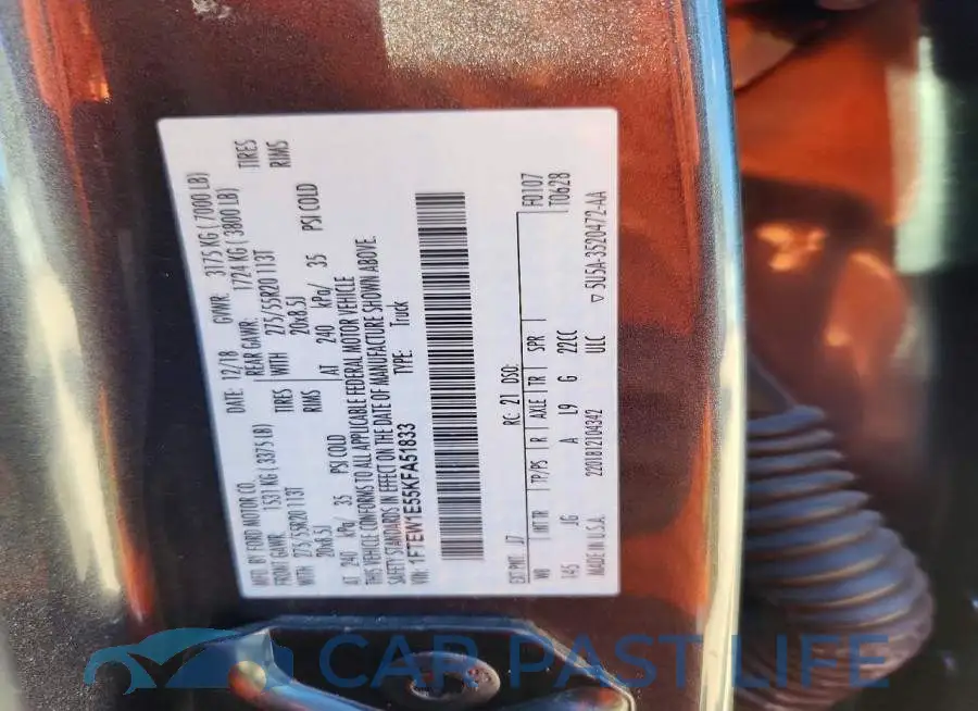 1FTEW1E55KFA51833# 12