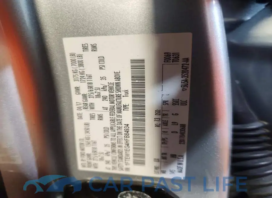 1FTEW1EG4HFB84934# 12