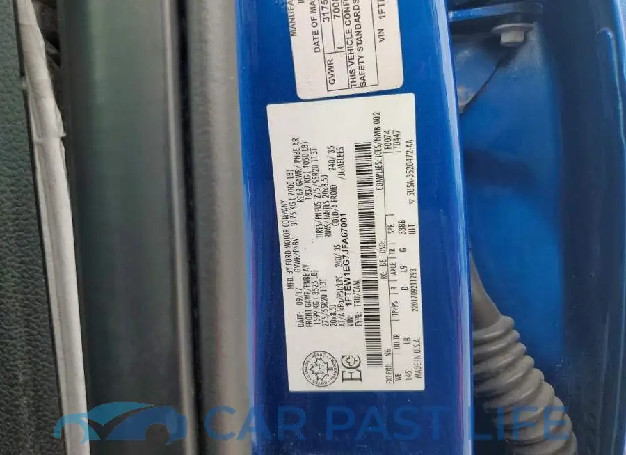 1FTEW1EG7JFA67001# 12