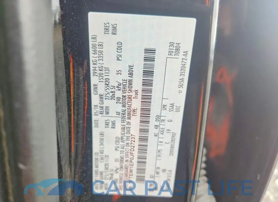1FTEW1EP0JFD27237# 13