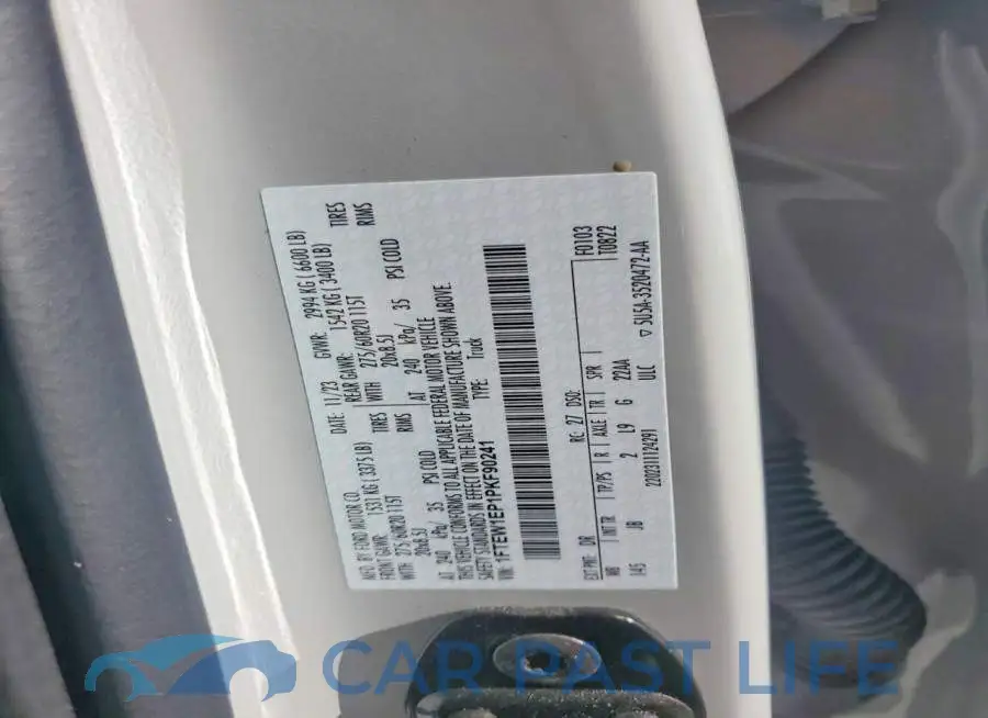 1FTEW1EP1PKF90241# 12