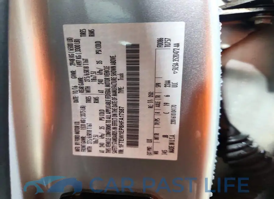1FTEW1EP8HFA17587# 12