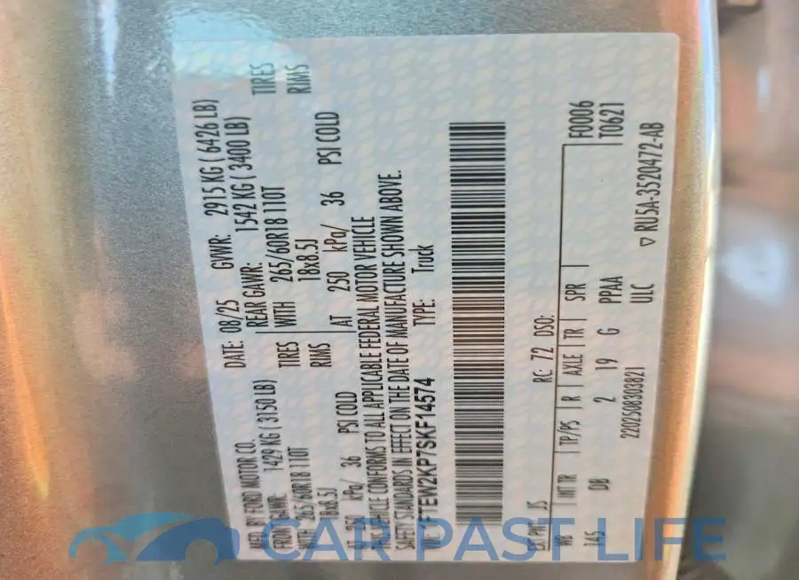 1FTEW2KP7SKF14574# 12