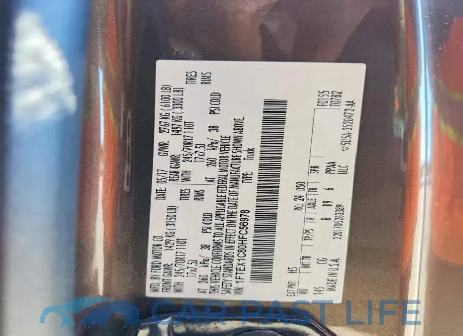 1FTEX1C80HFC56978# 13