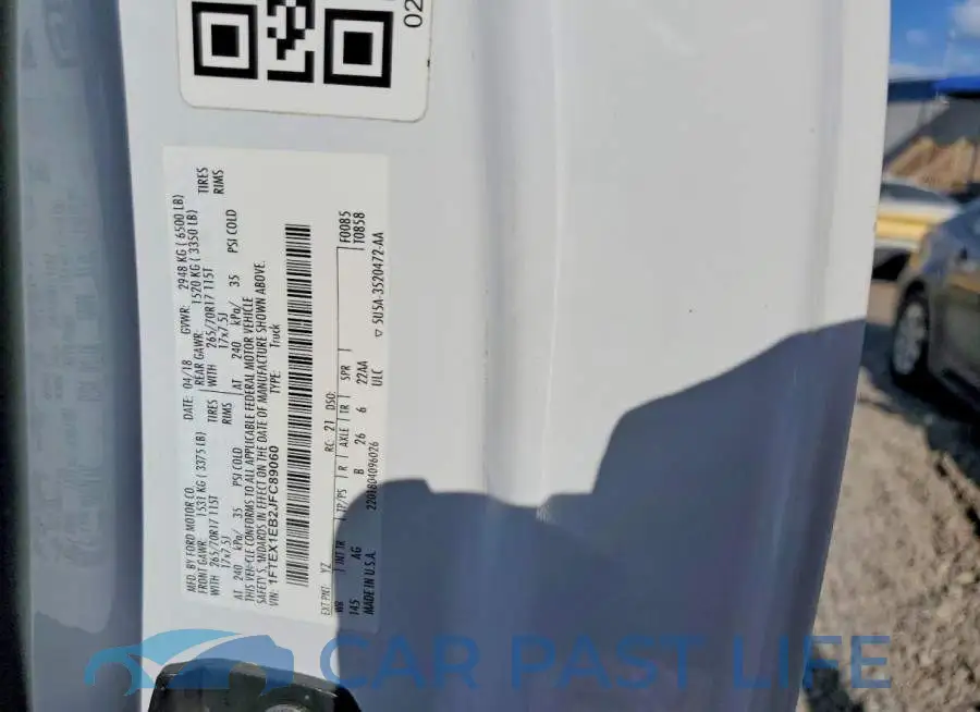 1FTEX1EB2JFC89060# 12