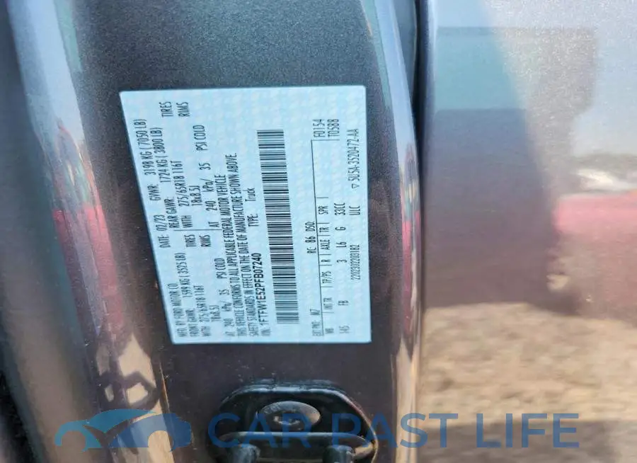 1FTFW1E52PFB07240# 12