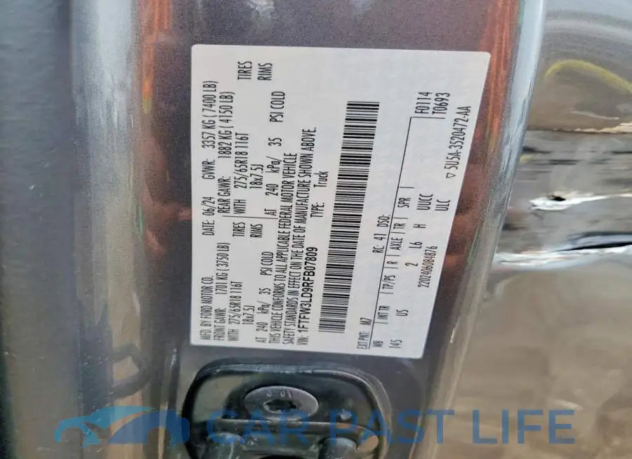 1FTFW3LD9RFB07809# 12