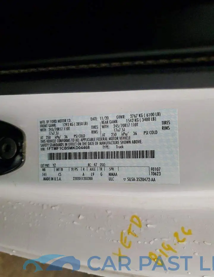 1FTMF1CB5MKD04468# 12