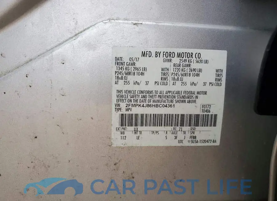 2FMPK4J86HBC04361# 13
