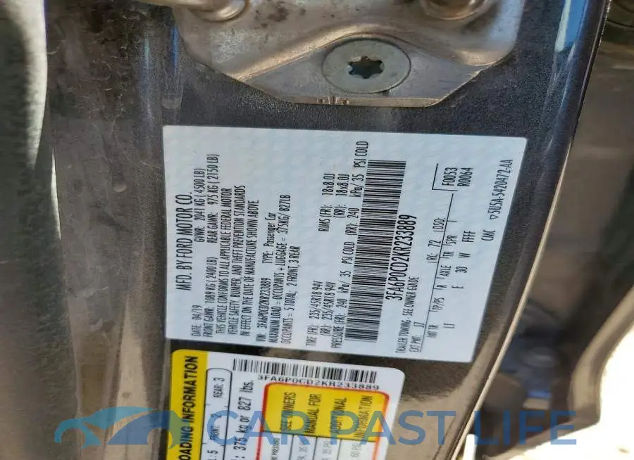 3FA6P0CD2KR233889# 12