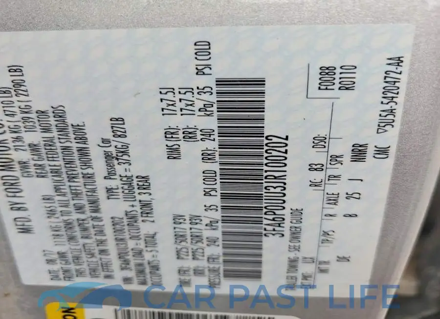3FA6P0UU3JR100202# 12