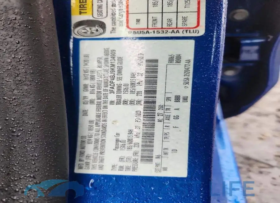 3FADP4BJ9KM134909# 12