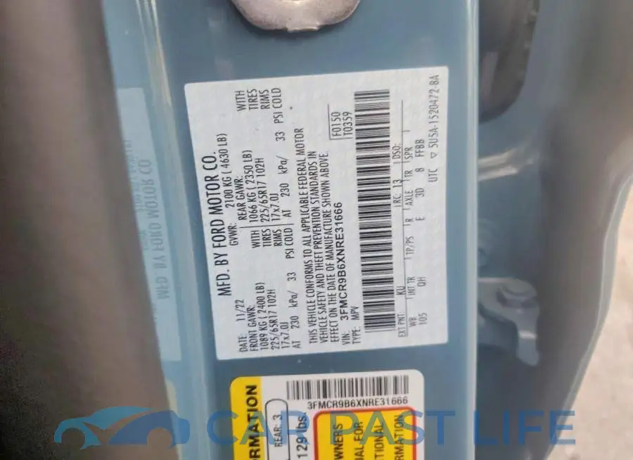 3FMCR9B6XNRE31666# 13