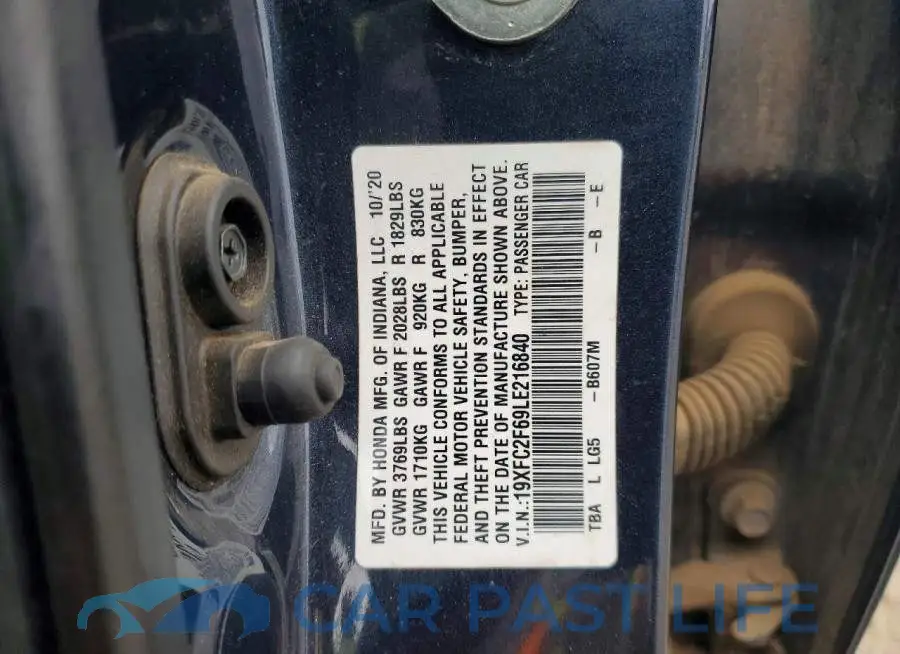 19XFC2F69LE216840# 12