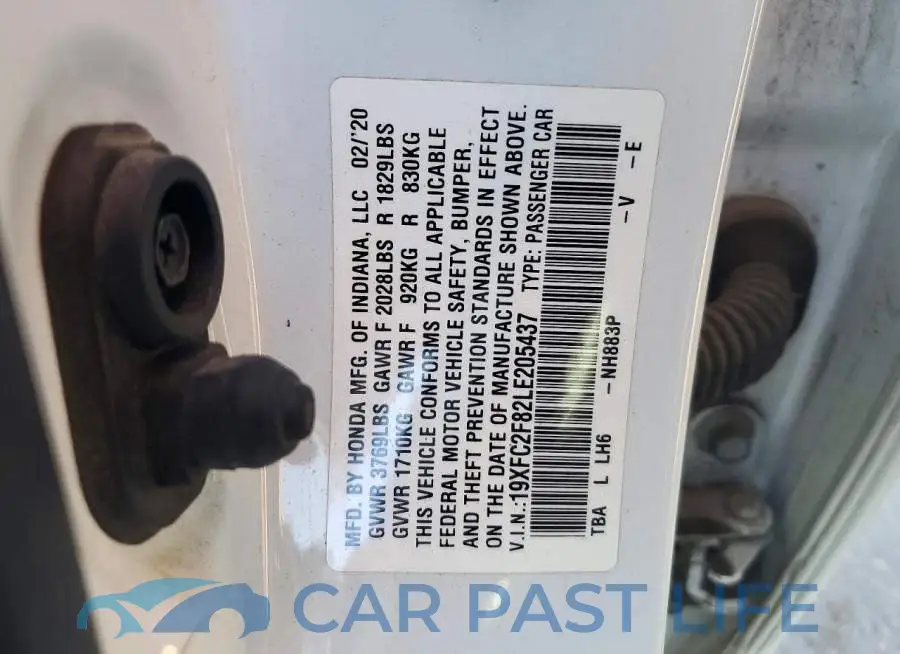 19XFC2F82LE205437# 12