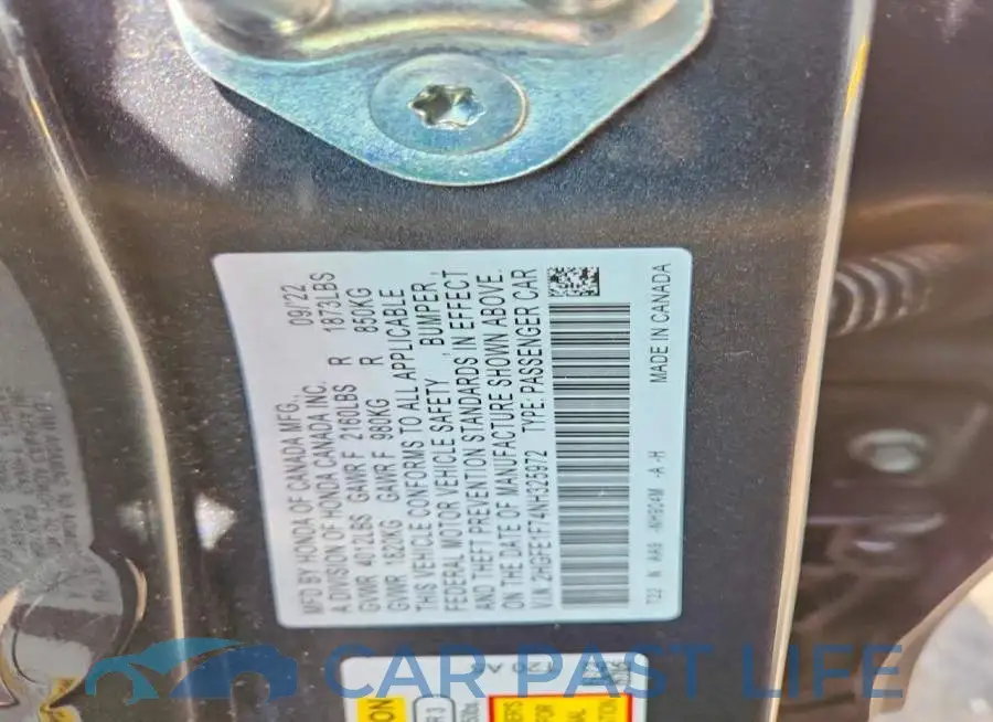 2HGFE1F74NH325972# 13