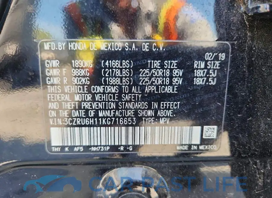 3CZRU6H11KG716653# 13