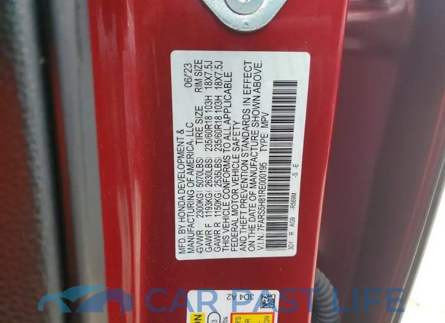 7FARS5H81RE000195# 13
