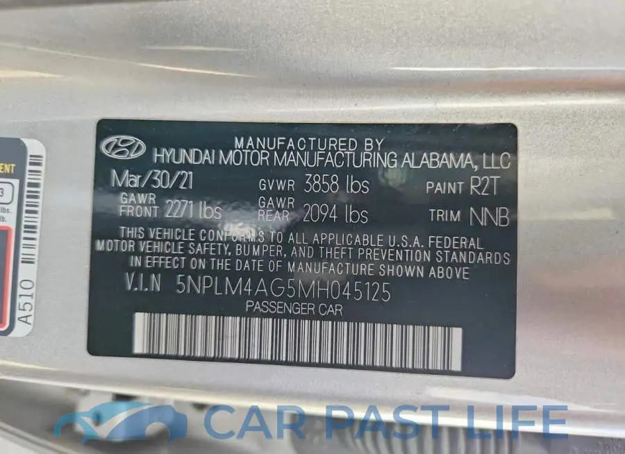 5NPLM4AG5MH045125# 13