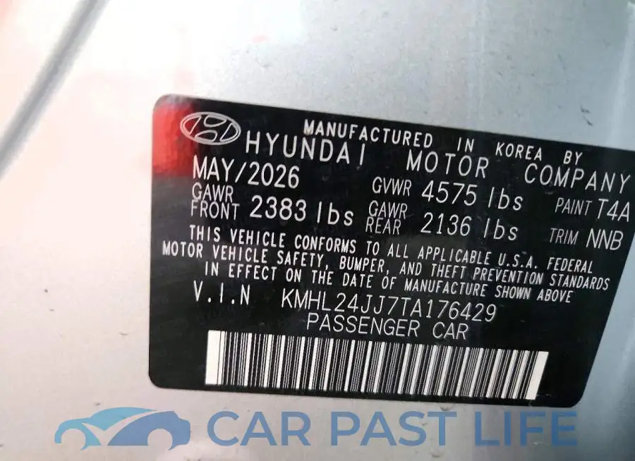 KMHL24JJ7TA176429# 13